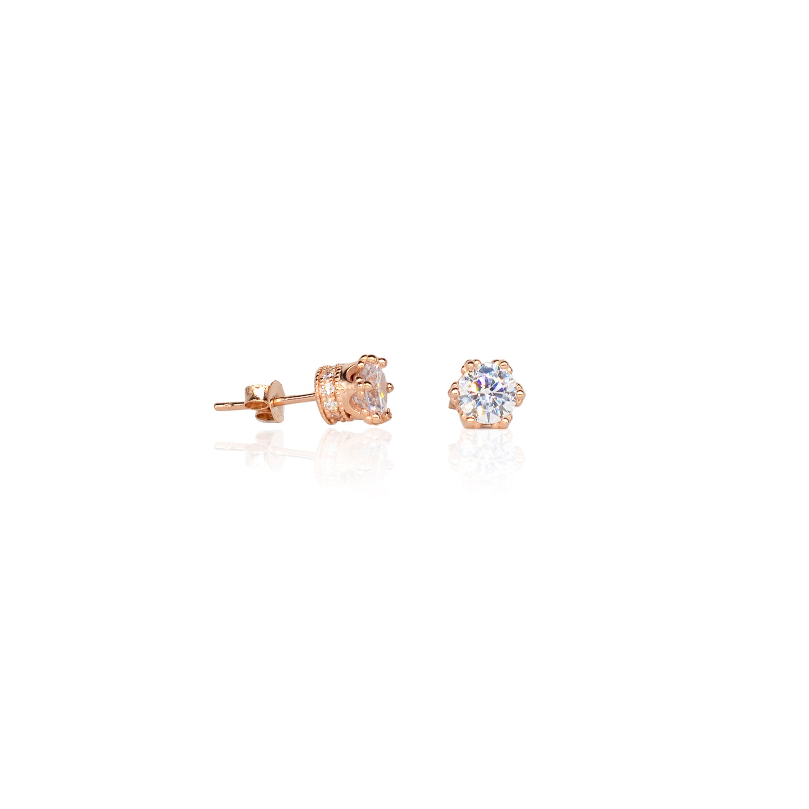 Orecchini Donna Re Mida Argento 925 A Lobo Con Zirconi Bianchi O024